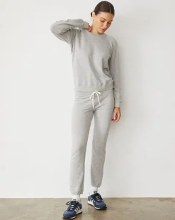 MONROW Softfleece Vintage Raglan HEATHERGREY Best